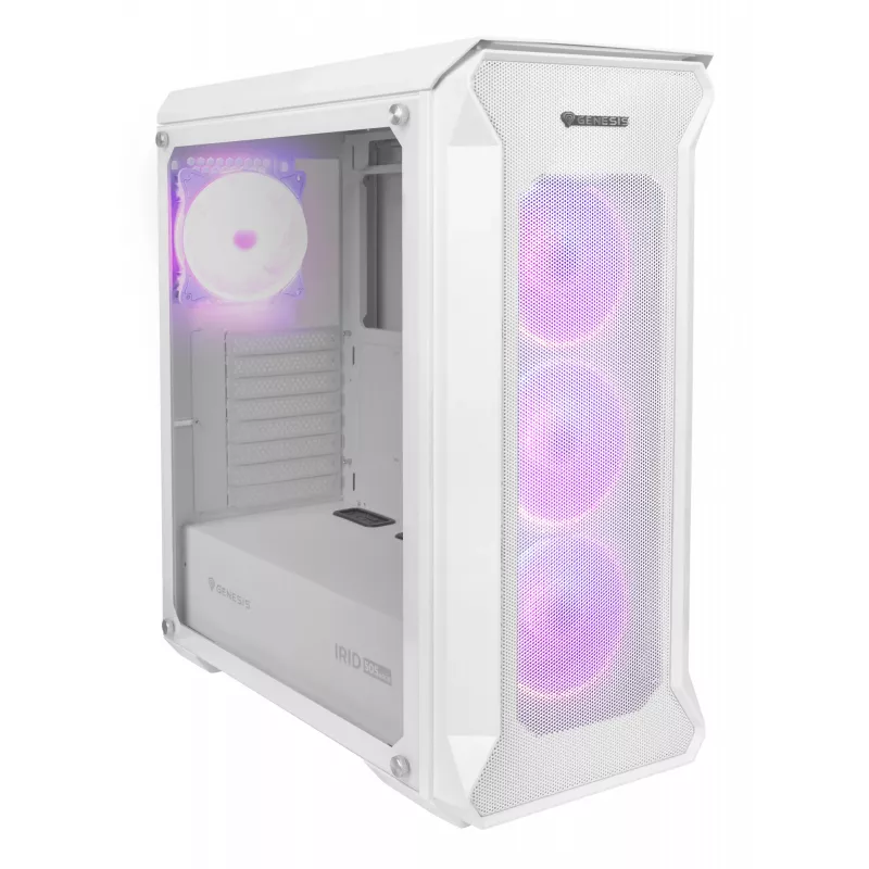 GENESIS Irid 505 ARGB Midi Tower Baltas