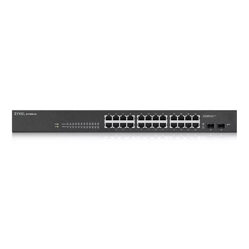 Zyxel GS-1900-24 v2 valdomas L2 Gigabit Ethernet (10/100/1000) 1U juodas jungiklis
