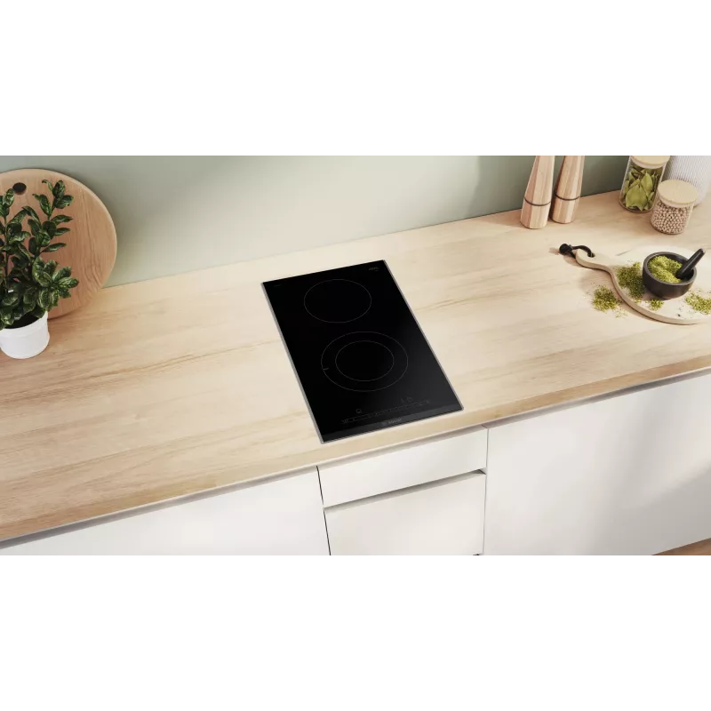 Bosch Serie 6 PKF375FP2E kaitlentė Juoda Įmontuojama 30 cm Keraminė 2 zonos