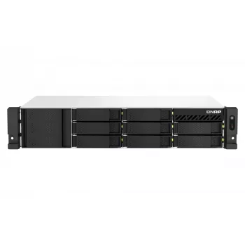 QNAP TS-873AEU-4G NAS/server saugojimo serveris Stovas (2U) Ryzen Embedded V1500B 4 GB DDR4 0 TB QuTS hero Juoda