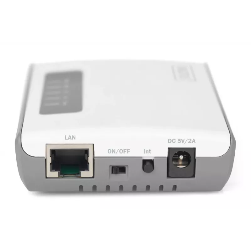 DIGITUS DN-13024 2 prievadų USB 2.0 belaidis tinklo serveris, NAS, spausdintuvų serveris