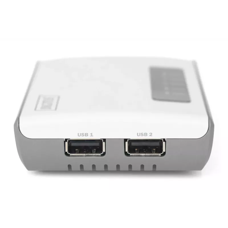 DIGITUS DN-13024 2 prievadų USB 2.0 belaidis tinklo serveris, NAS, spausdintuvų serveris