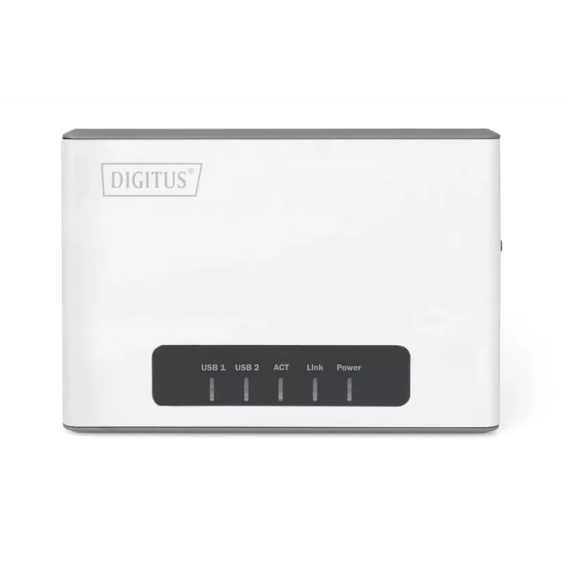 DIGITUS DN-13024 2 prievadų USB 2.0 belaidis tinklo serveris, NAS, spausdintuvų serveris