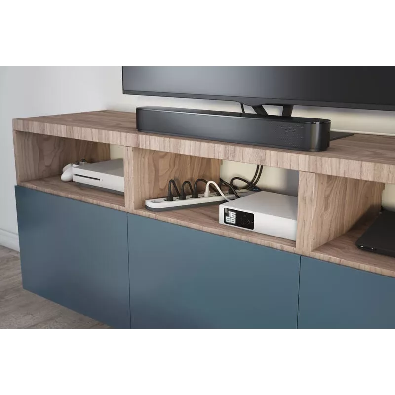 Legrand 049430 ilgintuvas 2 m 8 kištukinių lizdų Vidiniam naudojimui Juoda