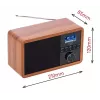 Nešiojamas radijas Adler AD 1184 su DAB+/FM/AM skaitmeniniu imtuvu, Bluetooth 5.0, 15W, SD/USB, žadintuvu, juodas/medis