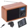 Nešiojamas radijas Adler AD 1184 su DAB+/FM/AM skaitmeniniu imtuvu, Bluetooth 5.0, 15W, SD/USB, žadintuvu, juodas/medis