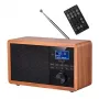 Nešiojamas radijas Adler AD 1184 su DAB+/FM/AM skaitmeniniu imtuvu, Bluetooth 5.0, 15W, SD/USB, žadintuvu, juodas/medis