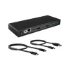 ICY BOX IB-DK2245AC USB 3.2 Gen 1 (3.1 Gen 1) Type-C dokavimo stotelė, juoda
