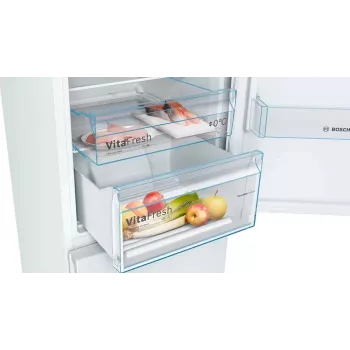 Bosch Serie 4 KGN36VWED laisvai pastatomas šaldytuvas-šaldiklis, 326 L, baltas