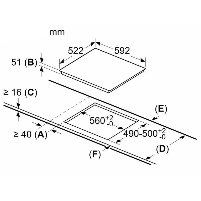 Bosch PIE611BB5E indukcinė kaitlentė juoda įmontuojama 60 cm 4 zonos