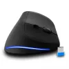 Belaidė vertikali pelė MEDIA-TECH MT1123, juoda, 2400 DPI, 5 mygtukai, RF USB imtuvas