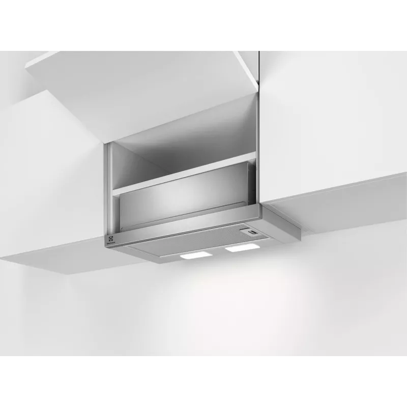 Pusiau įmontuojamas ištraukiamas gartraukis Electrolux LFP226S, 598 mm, 330 m³/h, aliumininis riebalų filtras, 3 greičiai