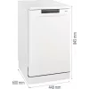 Laisvai pastatoma indaplovė Gorenje GS520E15W balta – 9 komplektų, 47 dB, 448×600×845 mm, 9 L/ciklas
