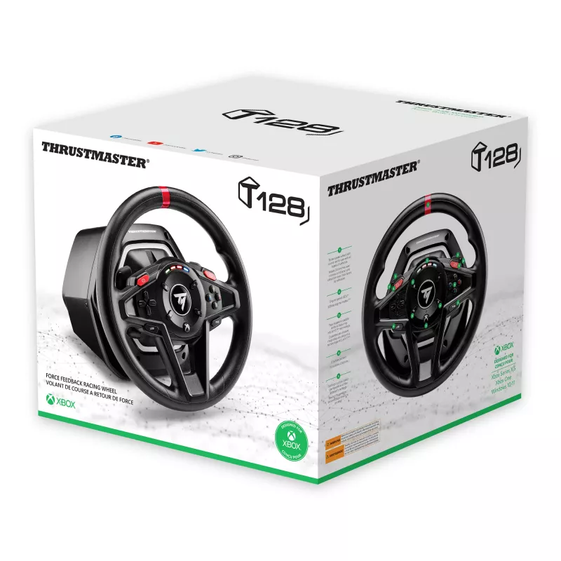 Thrustmaster T128 USB vairas su pedalais PC, Xbox, Xbox One