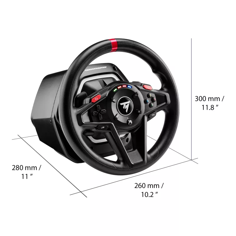 Thrustmaster T128 USB vairas su pedalais PC, Xbox, Xbox One