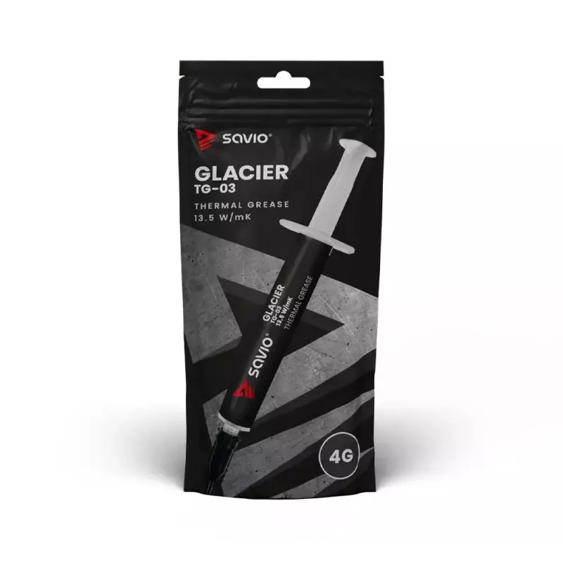 Šiluminė pasta SAVIO TG-03 13.5 W/m·K 4 g – termo pasta CPU ir GPU