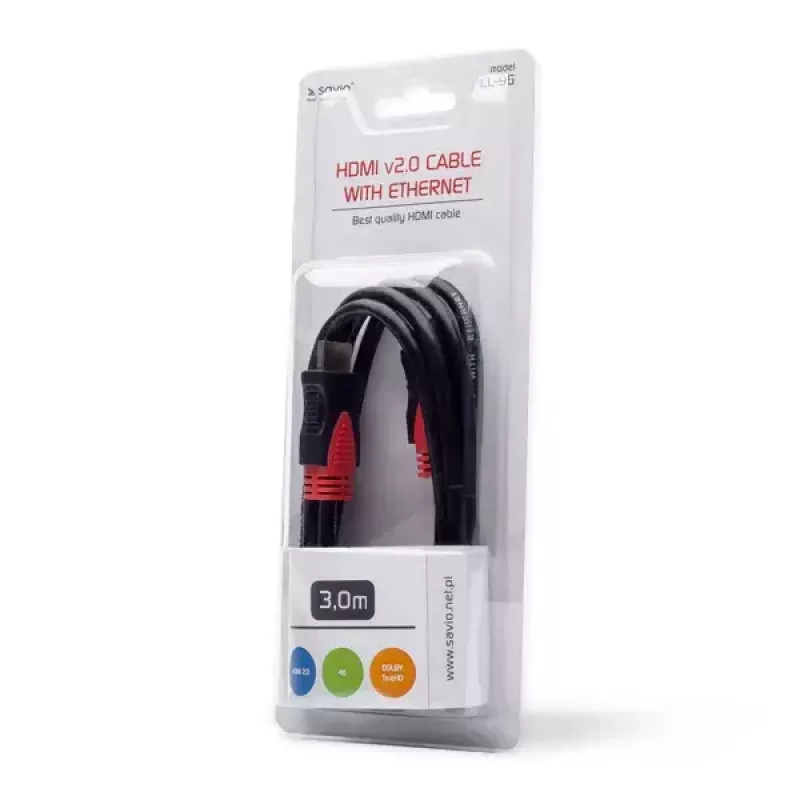 HDMI kabelis Savio CL-96 3m