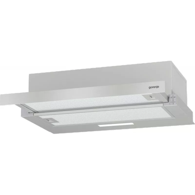 Įmontuojamas gartraukis Gorenje TH62E3X, aliuminio filtras, vidutinis triukšmo lygis