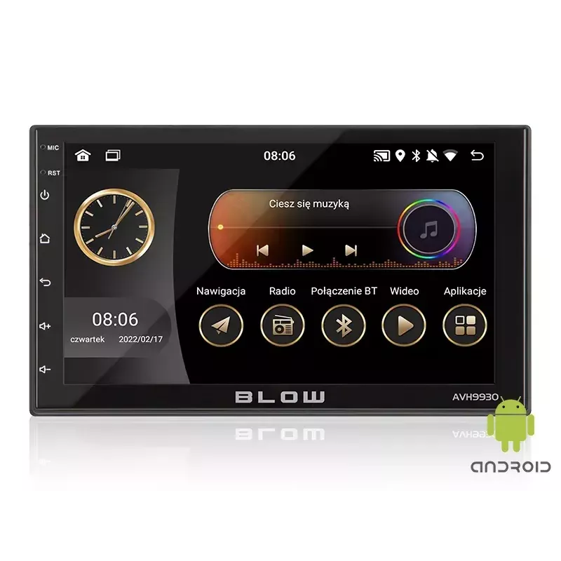Automobilinis multimedijos grotuvas BLOW AVH-9930 juodas 200 W Wi-Fi Bluetooth