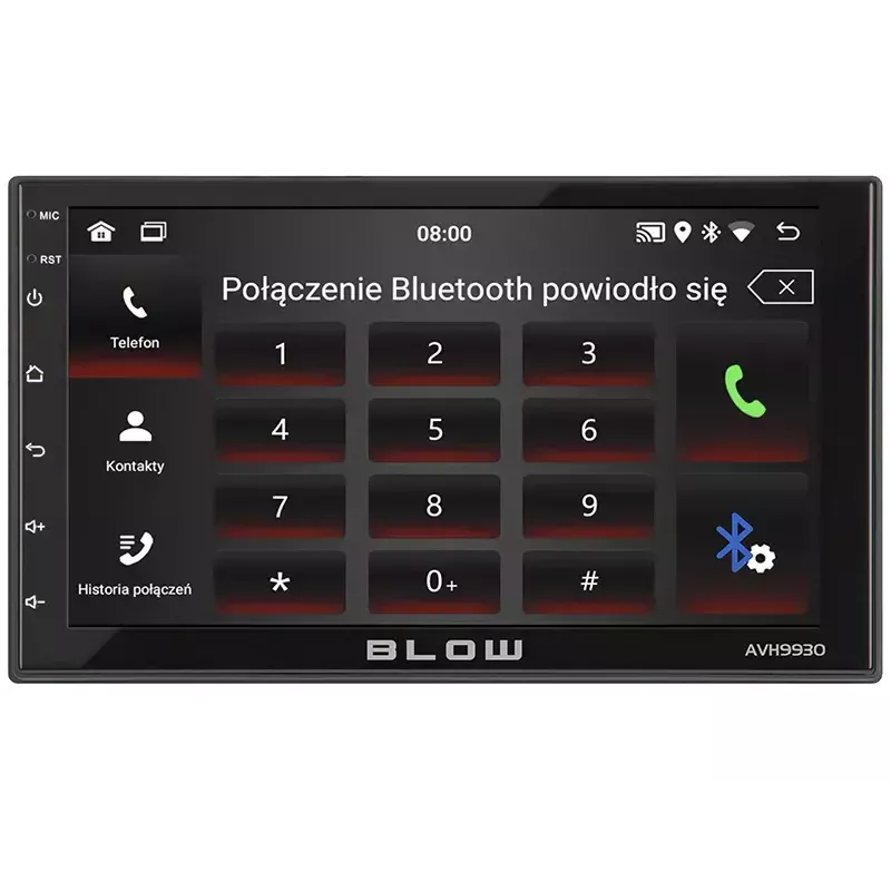 Automobilinis multimedijos grotuvas BLOW AVH-9930 juodas 200 W Wi-Fi Bluetooth