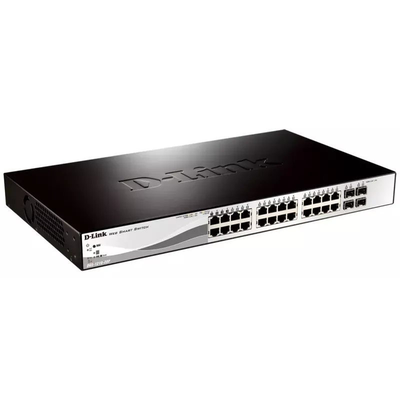 D-Link DGS-1210-28P valdomas L2 gigabitinis Ethernet (10/100/1000) jungiklis su PoE 1U