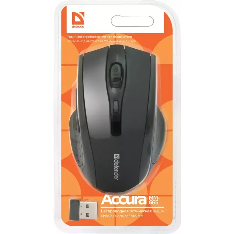 Belaidė pelė Defender Accura MM-665 RF Wireless