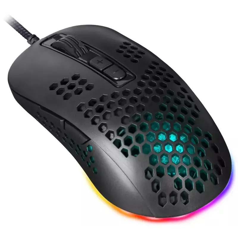 Žaidimų pelė DEFENDER SHEPARD GM-620L – optinė, dešinei rankai, iki 12800 DPI, 6–7 mygtukai, USB Type-A, juoda, 1,7 m laidas