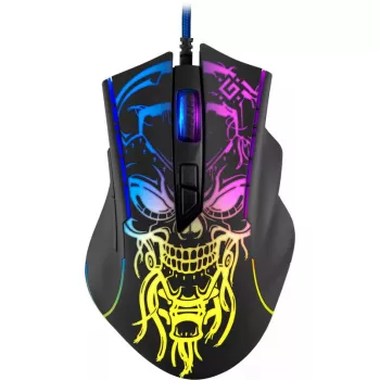 Žaidimų pelė DEFENDER BULLETSTORM GM-928 – optinė, 7200 DPI, ambidekstrinė, 6–7 mygtukai, USB Type-A, juoda