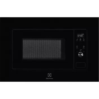 Įmontuojama solo mikrobangų krosnelė Electrolux LMS2203EMK, 700 W, 5 galios lygiai, 24,5 cm padėklas, LED ekranas, nerūdijančio plieno vidus, juoda
