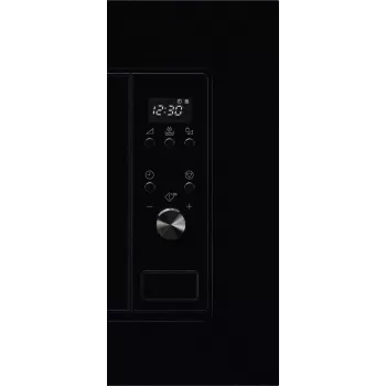 Įmontuojama solo mikrobangų krosnelė Electrolux LMS2203EMK, 700 W, 5 galios lygiai, 24,5 cm padėklas, LED ekranas, nerūdijančio plieno vidus, juoda