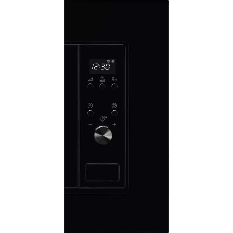 Įmontuojama solo mikrobangų krosnelė Electrolux LMS2203EMK, 700 W, 5 galios lygiai, 24,5 cm padėklas, LED ekranas, nerūdijančio plieno vidus, juoda