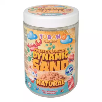 Kinetinis smėlis vaikams Tuban DYNAMIC SAND NATURAL 1 kg nuo 3 metų