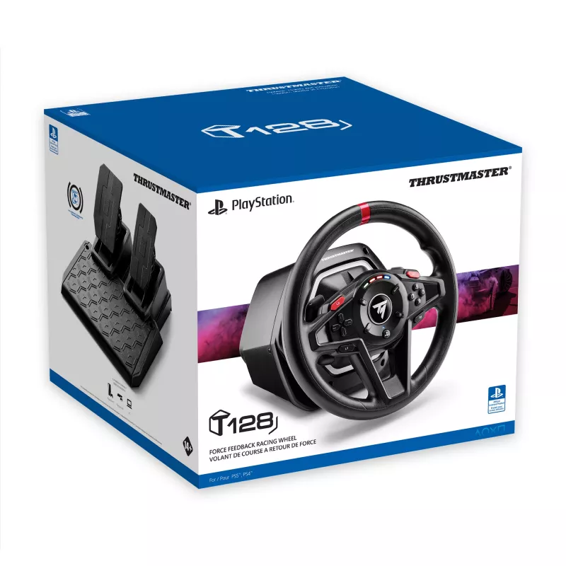 Thrustmaster T128 Black USB vairas su pedalais Analogue PC, PlayStation 4, PlayStation 5