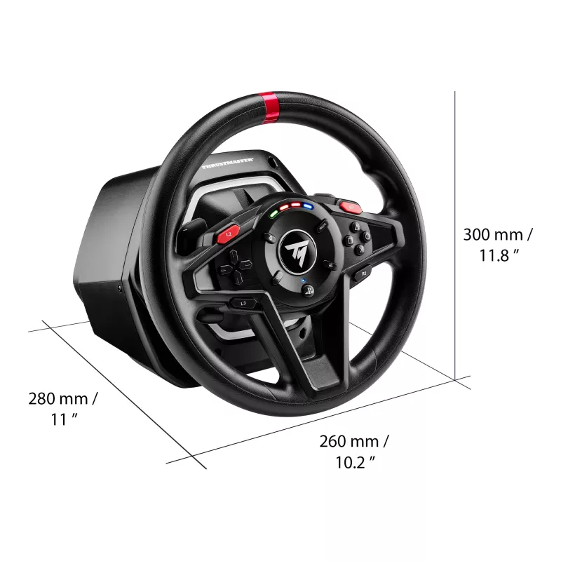 Thrustmaster T128 Black USB vairas su pedalais Analogue PC, PlayStation 4, PlayStation 5