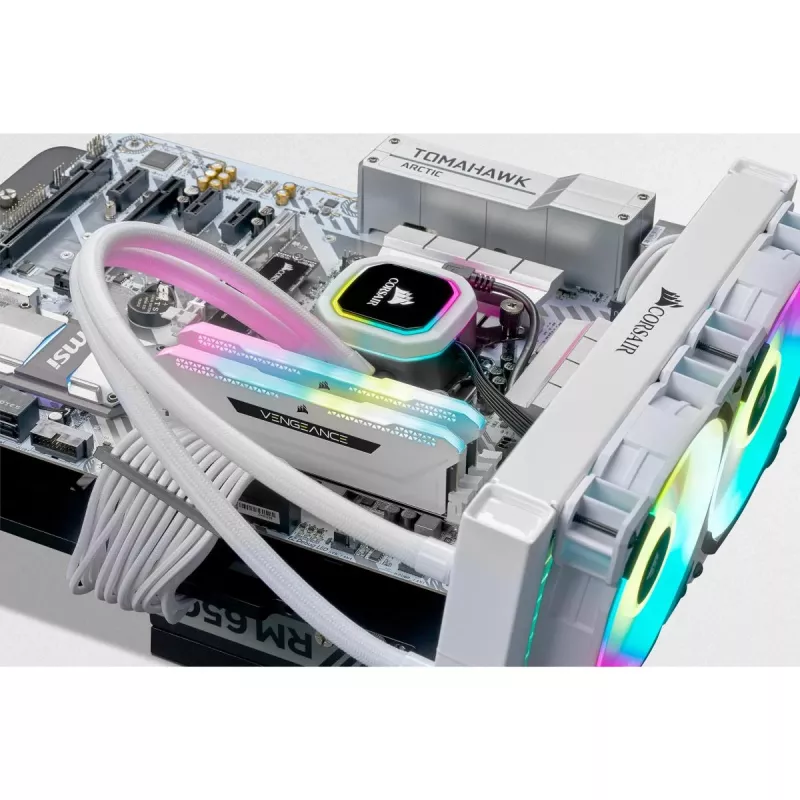 CORSAIR Vengeance RGB Pro SL 32GB (2x16GB) DDR4 3200MHz C16 balta atminties rinkinys