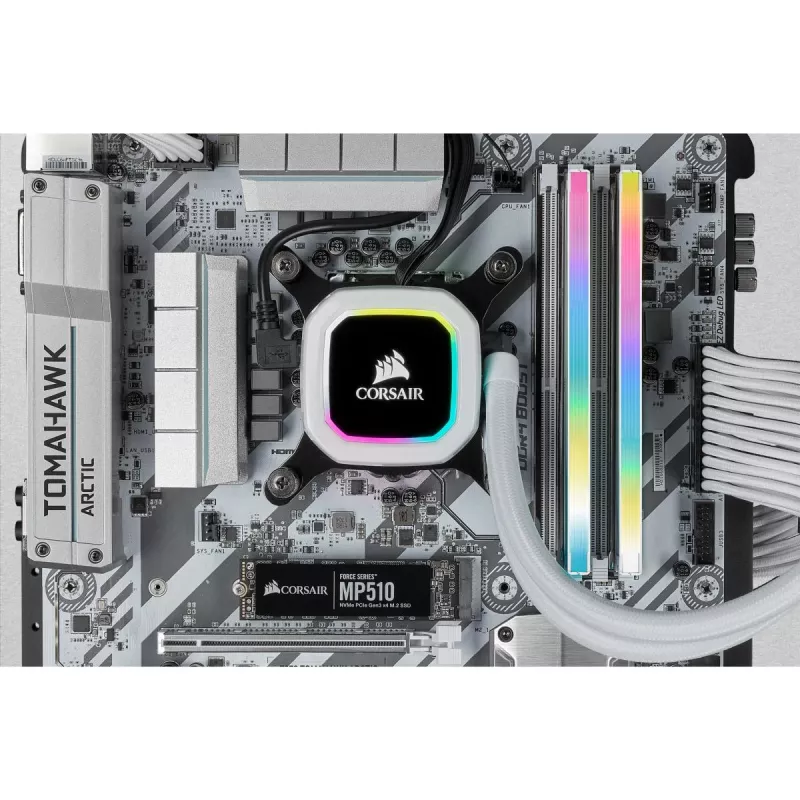 CORSAIR Vengeance RGB Pro SL 32GB (2x16GB) DDR4 3200MHz C16 balta atminties rinkinys