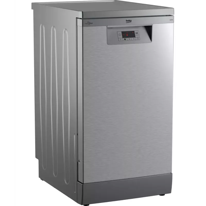 Siaurasis indaplovė Beko BDFS15020X, 10 komplektų, 45 cm, 47 dB, 5 programų, inverterinis variklis
