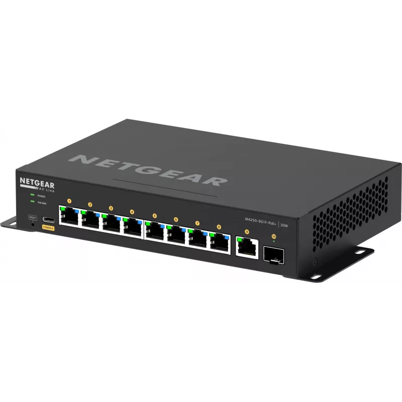 Valdomas tinklo jungiklis NETGEAR GSM4210PD-100EUS 8x1G PoE+ 110W 1xSFP