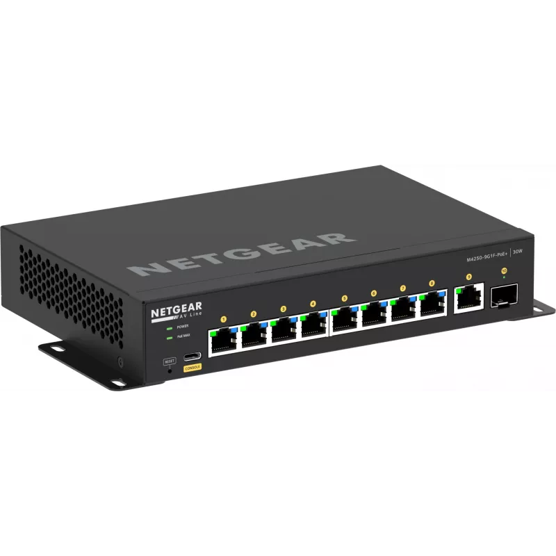 Valdomas tinklo jungiklis NETGEAR GSM4210PD-100EUS 8x1G PoE+ 110W 1xSFP