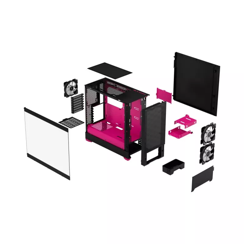 FRACTAL DESIGN Pop Air RGB Magenta Core TG Clear Tint korpusas