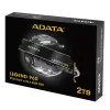 SSD ADATA LEGEND 960 M.2 NVMe 2 TB PCIe 4.0, Skaitymas 7400 MB/s, Rašymas 6800 MB/s, 3D NAND, Radiatorius