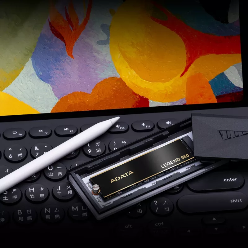 SSD ADATA LEGEND 960 M.2 NVMe 2 TB PCIe 4.0, Skaitymas 7400 MB/s, Rašymas 6800 MB/s, 3D NAND, Radiatorius