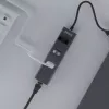 USB-C stotelė SAVIO AK-57 su 3× USB-A, RJ-45 Gigabit Ethernet (1000 Mbit/s), aliuminis pilka