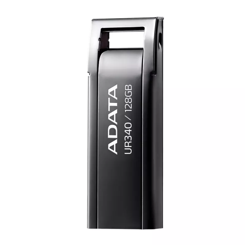 USB atmintukas ADATA UR340 128 GB USB Type-A 3.2 Gen 2, metalinis korpusas, juodas