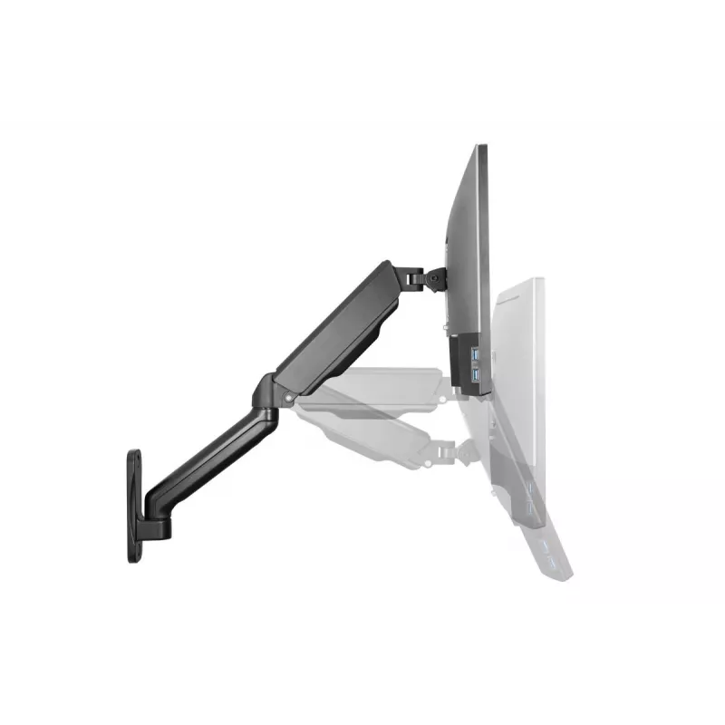DIGITUS DA-90425 Sieninis laikiklis monitoriui su dujine spyruokle 17–32 colių, 9 kg, juodas