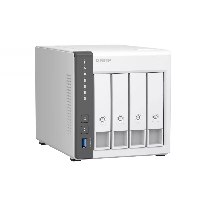 QNAP TS-433 NAS bokštinis ARM Cortex-A55 4 GB 0 TB QNAP QTS baltas