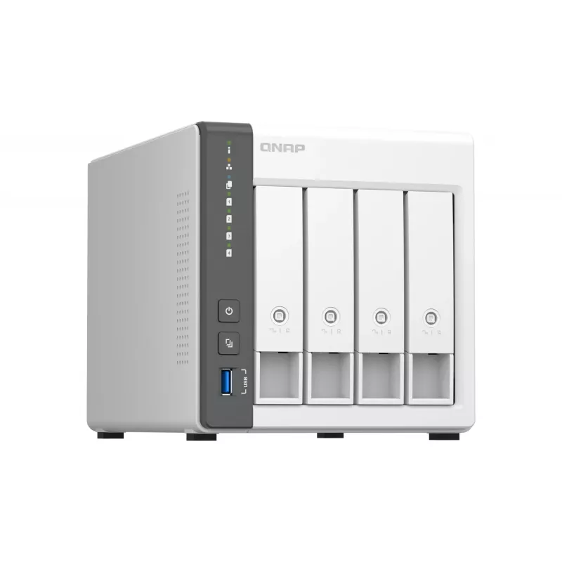 QNAP TS-433 NAS bokštinis ARM Cortex-A55 4 GB 0 TB QNAP QTS baltas