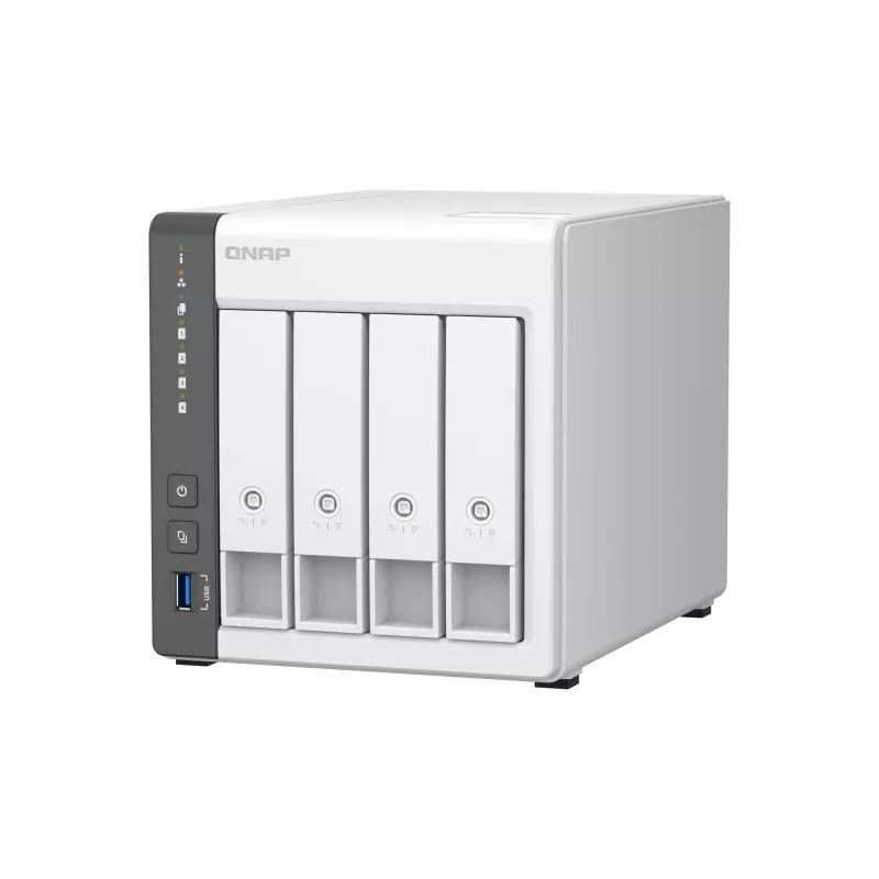 QNAP TS-433 NAS bokštinis ARM Cortex-A55 4 GB 0 TB QNAP QTS baltas