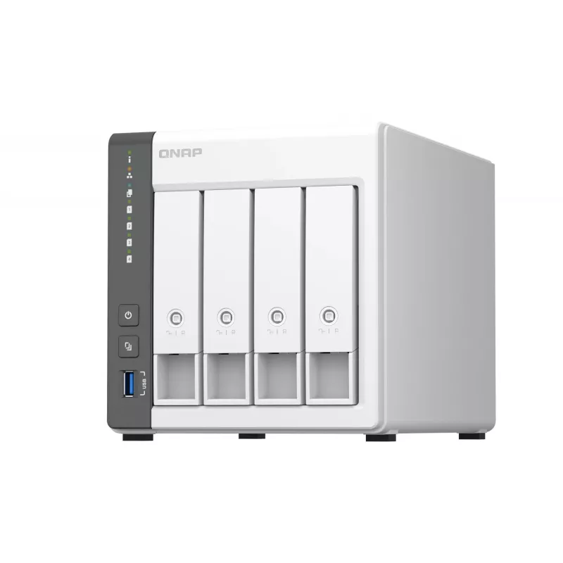 QNAP TS-433 NAS bokštinis ARM Cortex-A55 4 GB 0 TB QNAP QTS baltas