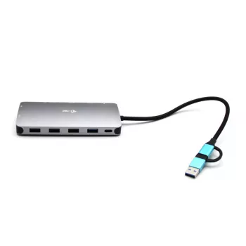 i-tec USB 3.0 USB-C/Thunderbolt 3x Ekranų Metal Nano Dock su LAN ir 100 W įkrovimu